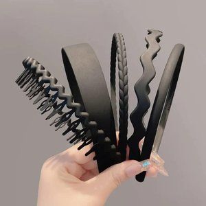 5PCS Non Slip Plastic Headbands for Women and Girls Wide Head Bands with Teeth